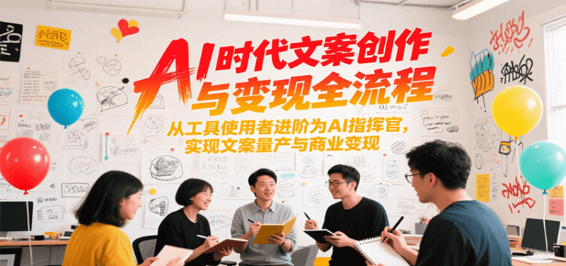 AI时代文案创作与变现全流程，从工具使用者进阶为AI指挥官，实现文案量产与商业变现 - 严选资源大全 - 严选资源大全
