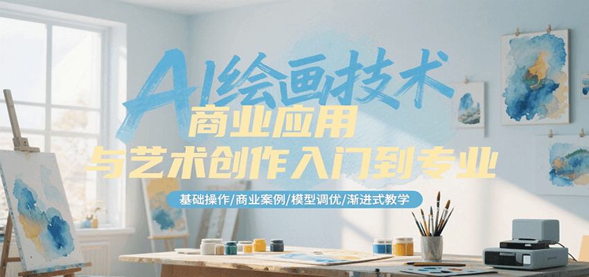 AI绘画技术商业应用与艺术创作入门到专业，基础操作/商业案例/模型调优/渐进式教学 - 严选资源大全 - 严选资源大全