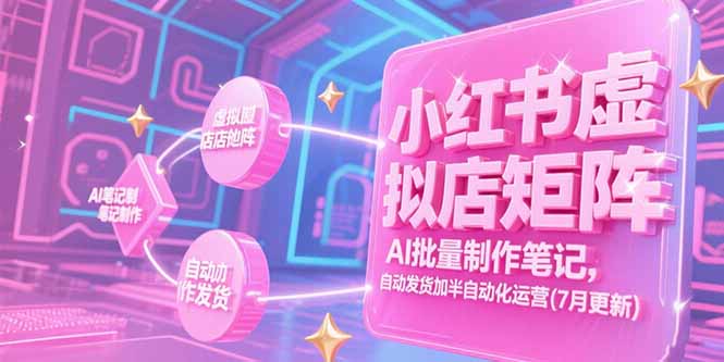 小红书虚拟店矩阵，AI批量制作笔记，自动发货加半自动化运营(7月更新 - 严选资源大全 - 严选资源大全
