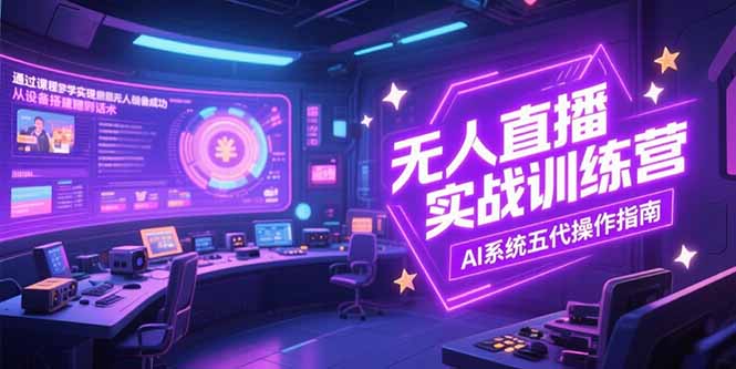 无人直播实操训练营，从设备搭建到话术，AI系统五代操作指南(7月更新 - 严选资源大全 - 严选资源大全