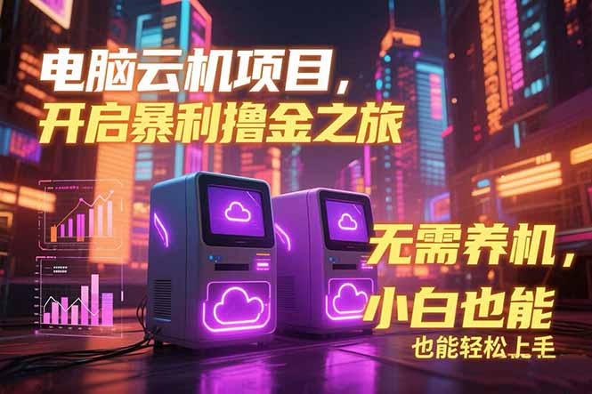 电脑云机项目 暴力撸金玩法，不需要养机 配置没有要求 单机100个窗口一… - 严选资源大全 - 严选资源大全