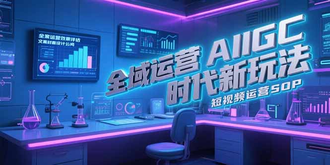 全域运营AIGC时代新玩法，文案封面设计公式，短视频运营SOP - 严选资源大全 - 严选资源大全
