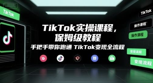 TikTok实操课程，保姆级教程，手把手带你跑通TikTok变现全流程 - 严选资源大全 - 严选资源大全