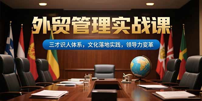 外贸管理实战课，三才识人体系，文化落地实践，领导力变革 - 严选资源大全 - 严选资源大全