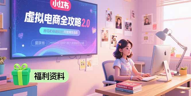 虚拟电商全攻略2.0，开店选品实操流程，账号定位、货源发布、笔记发布技巧 - 严选资源大全 - 严选资源大全