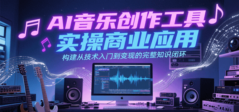 AI音乐创作工具实操商业应用,构建从技术入门到变现的完整知识闭环 - 严选资源大全 - 严选资源大全
