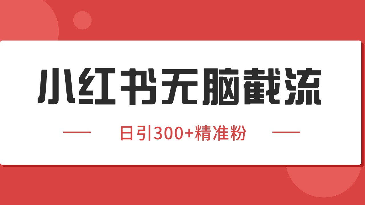 小红书截流同行客源，独家野路子获客玩法 日引200+暴力获客 - 严选资源大全 - 严选资源大全