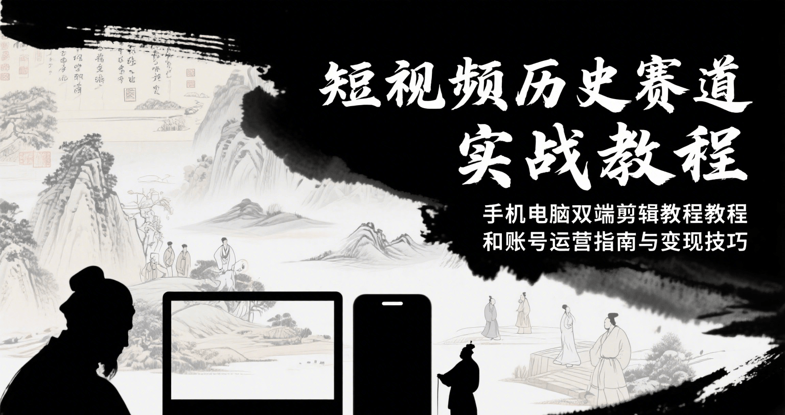 短视频历史赛道实战教程，手机电脑双端剪辑教程和账号运营指南与变现技巧 - 严选资源大全 - 严选资源大全