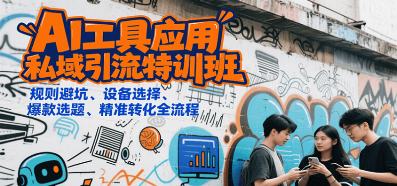 AI工具应用私域引流特训班,规则避坑、设备选择、爆款选题、精准转化全流程 - 严选资源大全 - 严选资源大全