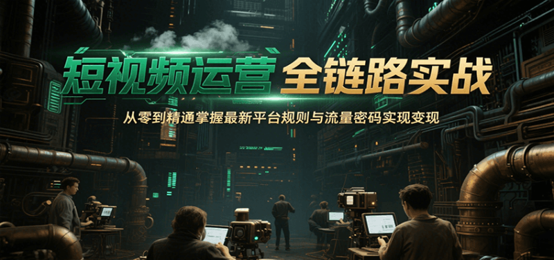 短视频运营全链路实战，从零到精通掌握最新平台规则与流量密码实现变现 - 严选资源大全 - 严选资源大全