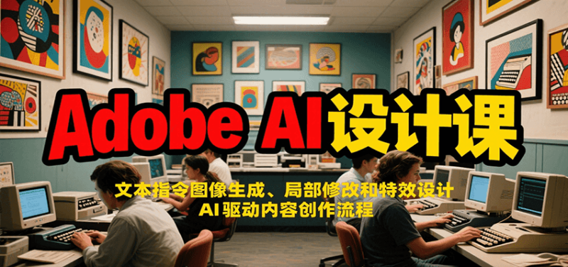 Adobe AI设计课：文本指令图像生成、局部修改和特效设计，AI驱动内容创作流程 - 严选资源大全 - 严选资源大全