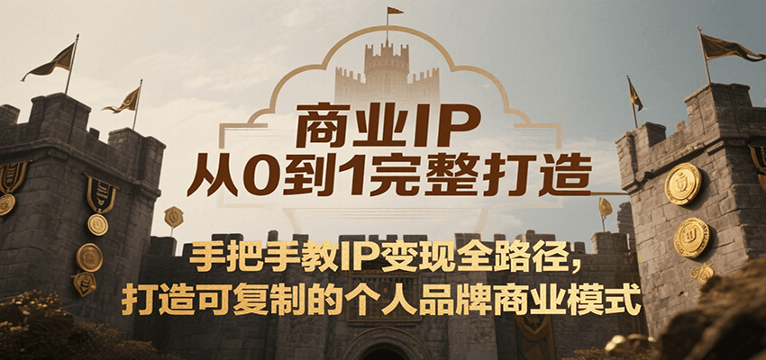 商业IP从0到1完整打造，手把手教IP变现全路径，打造可复制的个人品牌商业模式 - 严选资源大全 - 严选资源大全