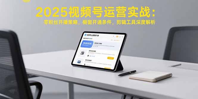 2025视频号运营实战：零粉丝开播策略，橱窗开通条件，剪辑工具深度解析 - 严选资源大全 - 严选资源大全