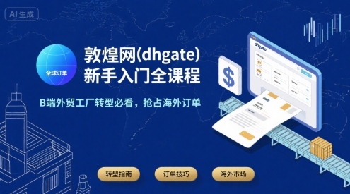 敦煌网(dhgate)新手入门全课程，B端外贸工厂转型必看，抢占海外订单 - 严选资源大全 - 严选资源大全