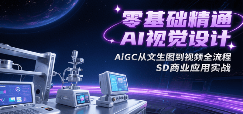 零基础精通AI视觉设计，AiGC从文生图到视频全流程，SD商业应用实战 - 严选资源大全 - 严选资源大全