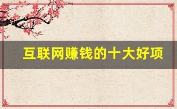 互联网赚钱的十大好项目(互联网最赚钱的项目) - 严选资源大全 - 严选资源大全