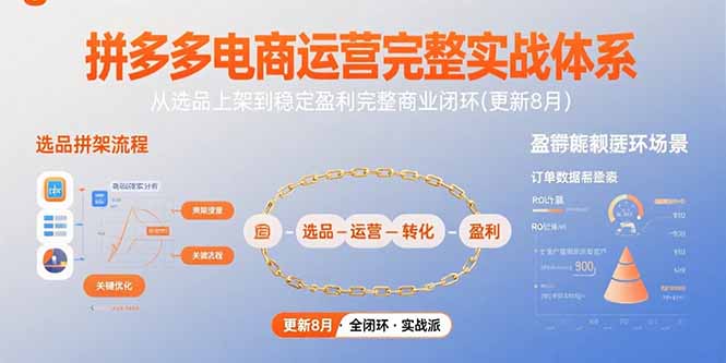 拼多多电商运营完整实战体系，从选品上架到稳定盈利完整商业闭环(更新8月 - 严选资源大全 - 严选资源大全