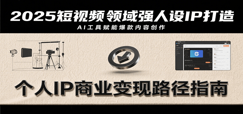 2025短视频领域强人设IP打造，结合爆款案例与AI工具应用，从个人出镜到商业成交转化 - 严选资源大全 - 严选资源大全