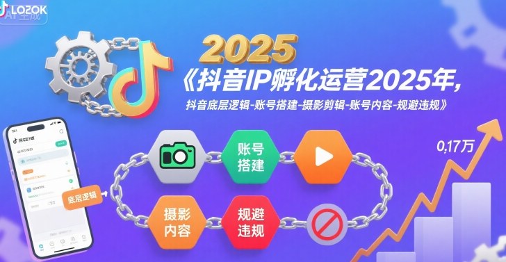 抖音IP孵化运营2025年，抖音底层逻辑-账号搭建-摄影剪辑-账号内容-规避违规 - 严选资源大全 - 严选资源大全