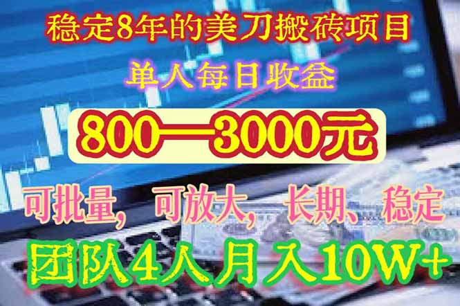 稳定8年的美刀搬砖项目，单人每日收益800—3000.团队4人月入10W+.可线下 - 严选资源大全 - 严选资源大全