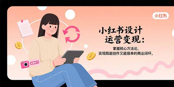 小红书设计运营变现：掌握核心方法论，实现既能创作又能接单的商业闭环 - 严选资源大全 - 严选资源大全
