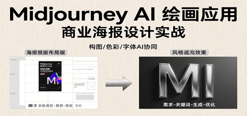 Midjourney AI绘画应用,关键词指令解析、漫画头像制作、海报设计、3D人物生成等 - 严选资源大全 - 严选资源大全
