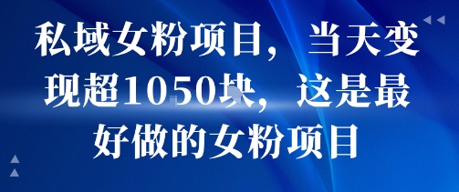 私域女粉项目，当天变现超1k，这是最好做的女粉项目，可放大操作 - 严选资源大全 - 严选资源大全