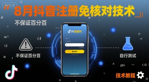 8月抖音注册免核对技术，不保证百分百，自测 - 严选资源大全 - 严选资源大全