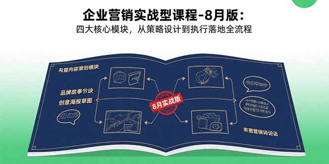 企业营销实战型课程-8月版：四大核心模块，从策略设计到执行落地全流程 - 严选资源大全 - 严选资源大全
