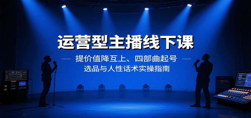 运营型主播线下课：提价值降互上、四部曲起号、选品与人性话术实操指南 - 严选资源大全 - 严选资源大全