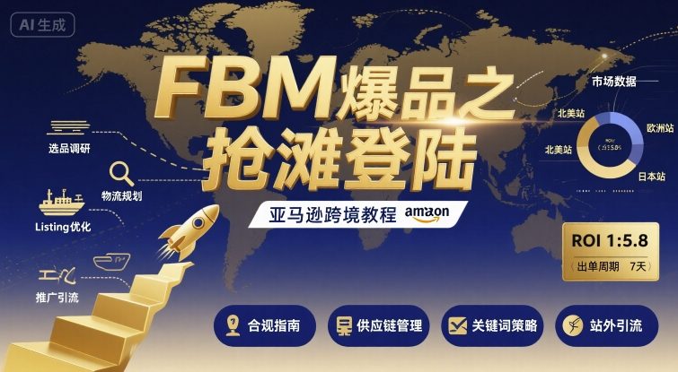 FBM爆品之抢滩登陆-亚马逊跨境教程 - 严选资源大全 - 严选资源大全