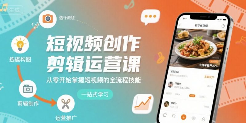短视频创作剪辑运营课，从零开始掌握短视频的全流程技能 - 严选资源大全 - 严选资源大全