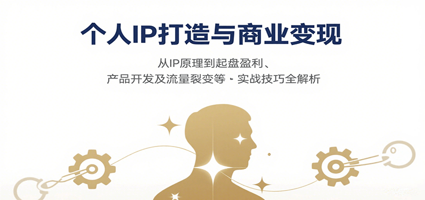 个人IP打造与商业变现，从IP原理到起盘盈利、产品开发及流量裂变等实战技巧全解析 - 严选资源大全 - 严选资源大全