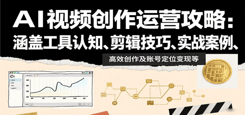 AI视频创作运营攻略：涵盖工具认知、剪辑技巧、实战案例、高效创作及账号定位变现等 - 严选资源大全 - 严选资源大全