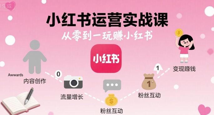 小红书运营实战课，从零到一玩賺小红书 - 严选资源大全 - 严选资源大全