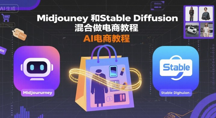 Midjourney和Stable Diffusion混合做电商教程-ai电商教程 - 严选资源大全 - 严选资源大全