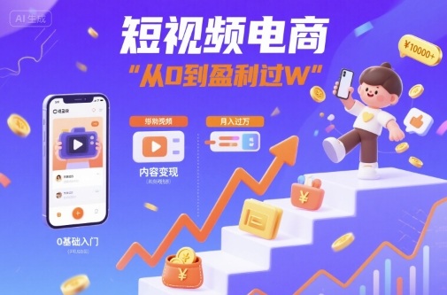 短视频电商：短视频变现从0到盈利过W - 严选资源大全 - 严选资源大全