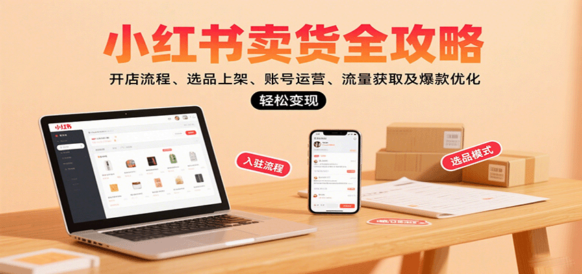 小红书卖货全攻略：开店流程、选品上架、账号运营、流量获取及爆款优化，轻松变现 - 严选资源大全 - 严选资源大全