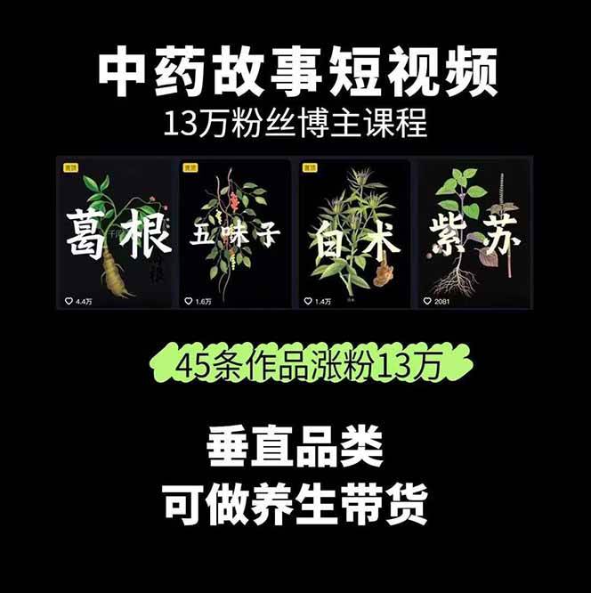 图片[1] - 中药文化赛道：溯源故事开发，AI工具实战，平台运营，全方位解锁中医流量变现新路径 - 严选资源大全 - 严选资源大全