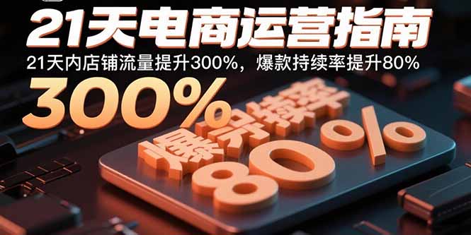 21天电商运营指南：21天内店铺流量提升300%，爆款持续率提升80% - 严选资源大全 - 严选资源大全