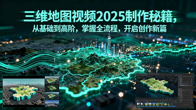 三维地图视频2025制作秘籍，从基础到高阶，掌握全流程，开启创作新篇 - 严选资源大全 - 严选资源大全