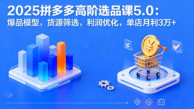 2025拼多多高阶选品课5.0：爆品模型，货源筛选，利润优化，单店月利3万+ - 严选资源大全 - 严选资源大全