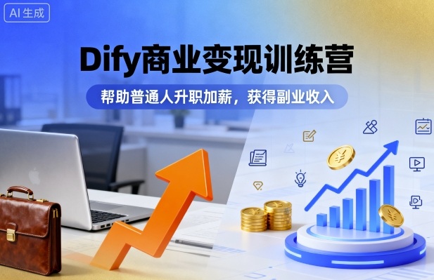 Dify商业变现训练营，帮助普通人升职加薪，获得副业收入 - 严选资源大全 - 严选资源大全