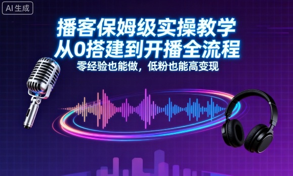 播客保姆级实操教学，从0搭建到开播全流程，零经验也能做，低粉也能高变现 - 严选资源大全 - 严选资源大全