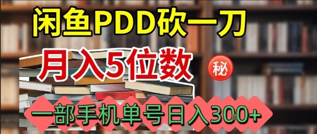 闲鱼PDD砍一刀，一部手机就可以操作，单号日入3张 - 严选资源大全 - 严选资源大全