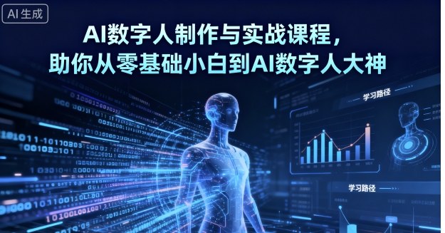 AI数字人制作与实战课程，助你从零基础小白到AI数字人大神 - 严选资源大全 - 严选资源大全