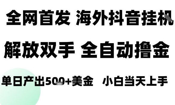 海外抖音无人直播，单日产出1.5k+，长期稳定，新手可玩，无脑操作【揭秘】 - 严选资源大全 - 严选资源大全