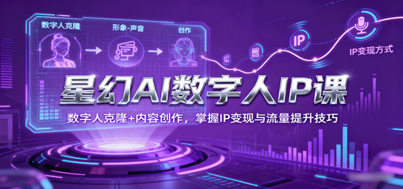 星幻AI数字人IP课，数字人克隆+内容创作，掌握IP变现与流量提升技巧 - 严选资源大全 - 严选资源大全