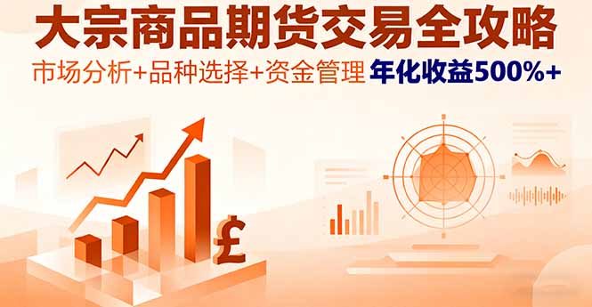 大宗商品期货交易全攻略，市场分析+品种选择+资金管理，年化收益500%+ - 严选资源大全 - 严选资源大全