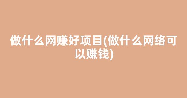 做什么网赚好项目(做什么网络可以赚钱) - 严选资源大全 - 严选资源大全
